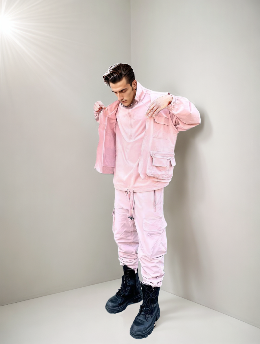 Custom wholesale factory selling menswear new trend single casual fashion street multi-color vest straight pants cargo set supplier