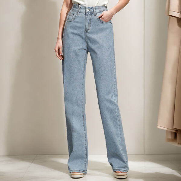 Notkun lose straight jeans