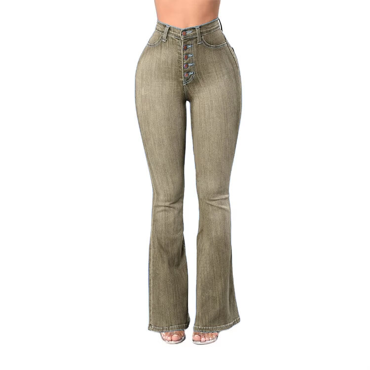 Ladies Skinny High Waist Jeans Hot Sale High Waist Women's Butt Lifting Denim Jeans Pants Wide Leg Pants Street Wear Pants Blue manufacture