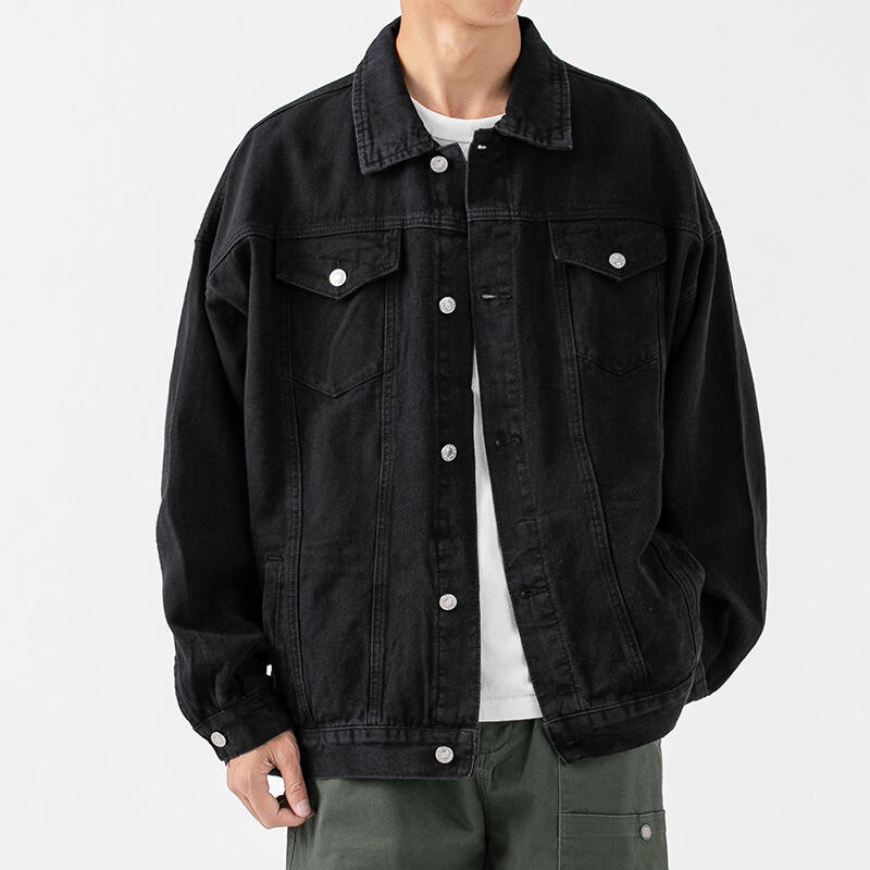 Suppliers Denim Cotton Fabric Jackets Oem Custom Manufacturer Pigment Washing Mens Jean Denim Jacket manufacture