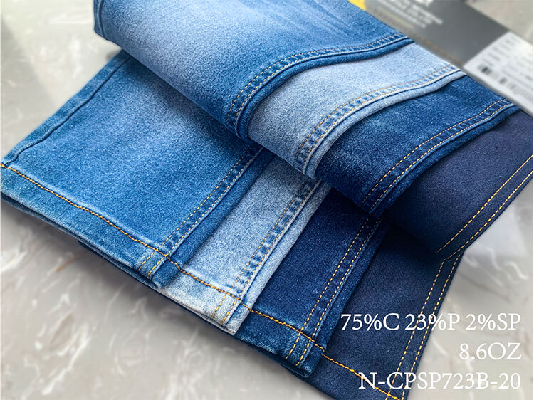 Custom wholesale 2024 Women's Streetwear Casual Loose Fashion Short Top Elastic Waist Denim Suit Denim Two Piece Set details
