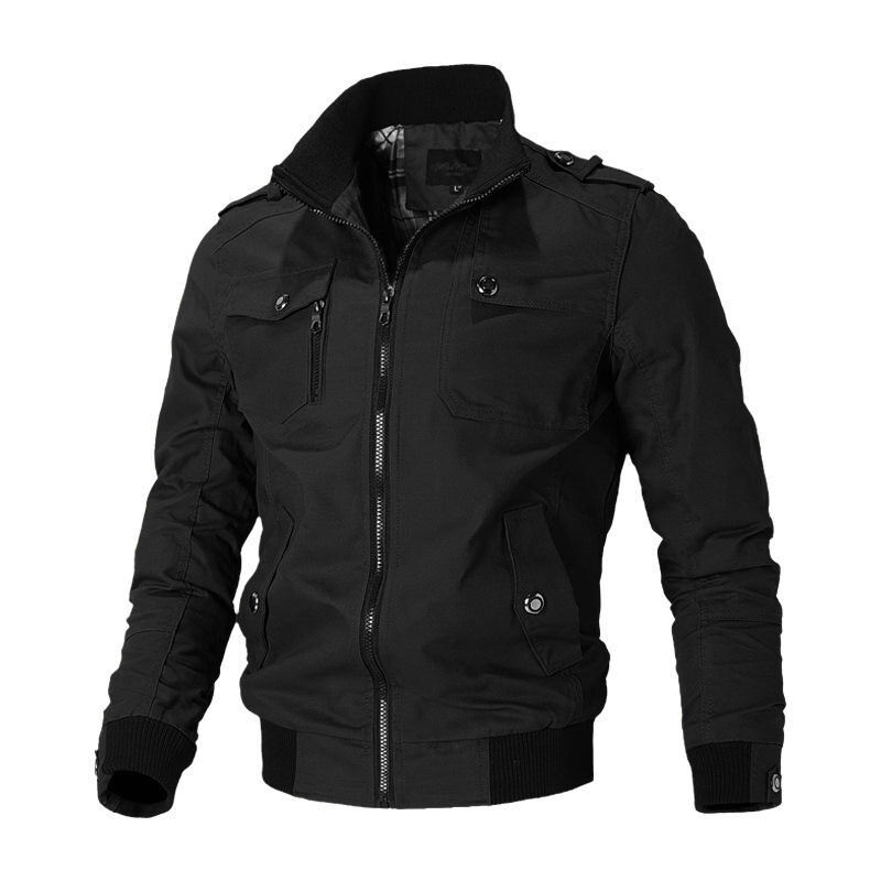 New Men's Jacket Korean Version Casual Men's Youth Stand Collar Spring and Autumn Cotton Coat Jacket for Men manufacture