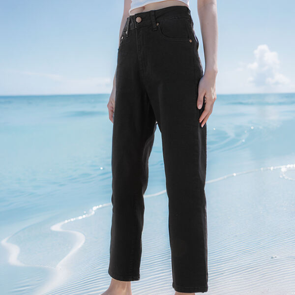 Nýsköpun Black Baggy Jeans fyrir konur