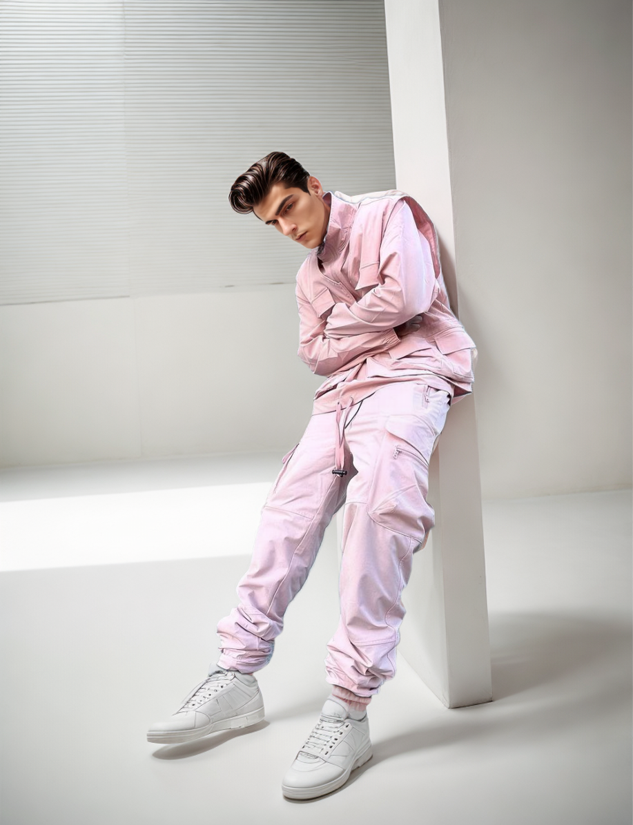 Custom wholesale factory selling menswear new trend single casual fashion street multi-color vest straight pants cargo set supplier