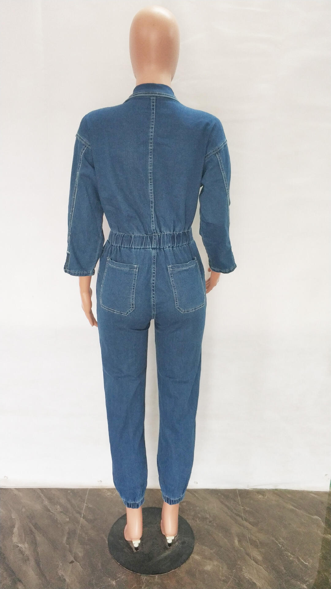 Hot Sale Plus Size 2023 One Piece Jumpsuit Loose Jeans Rompers Denim Outfits Wholesale Autumn Jeans Jumpsuit For Women Clothing details