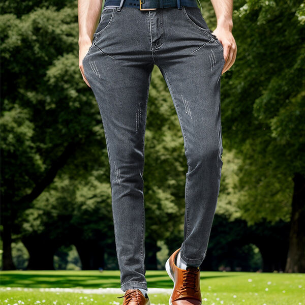 Notkun á Slim Straight Jeans fyrir karlaman