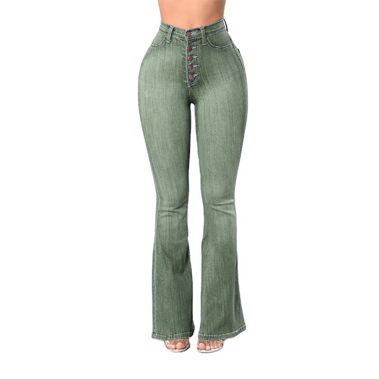 Ladies Skinny High Waist Jeans Hot Sale High Waist Women's Butt Lifting Denim Jeans Pants Wide Leg Pants Street Wear Pants Blue supplier