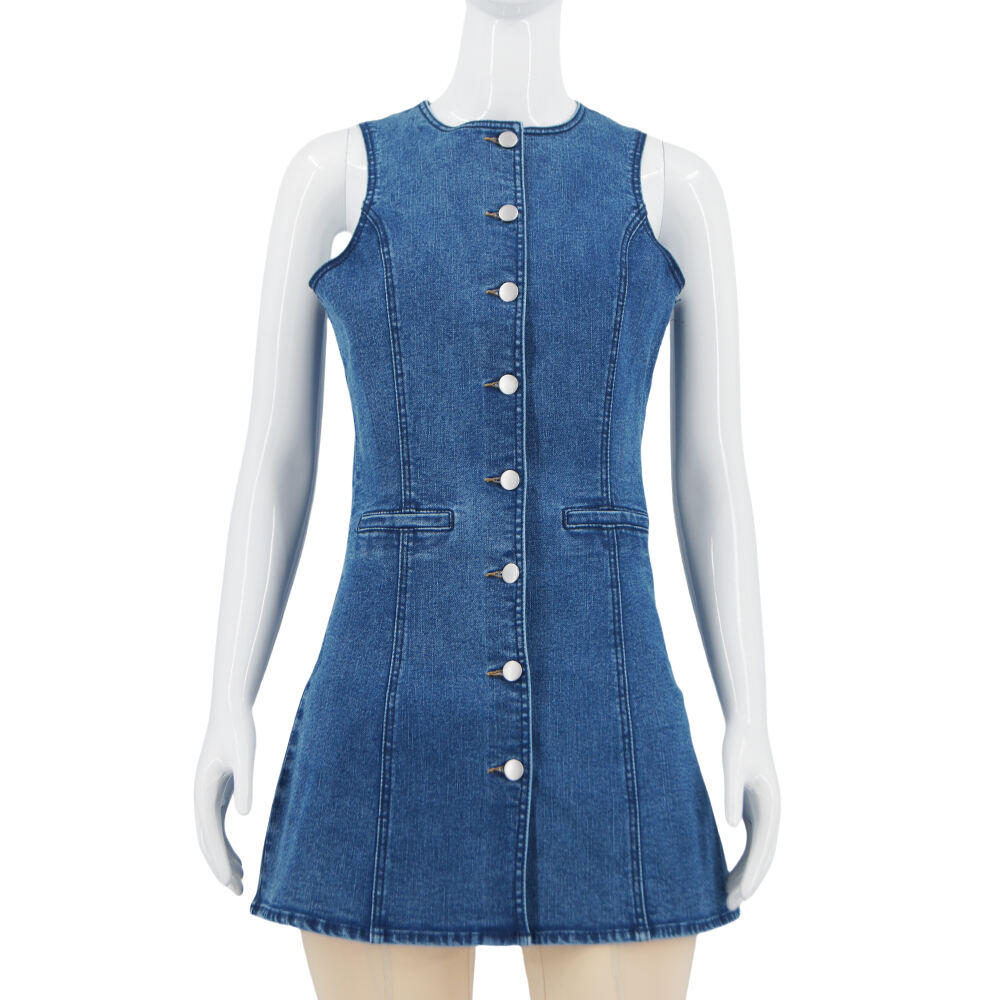 High Waist Denim Dress Summer Casual Neck Dress Fashion Sexy Tight Mini Skirts Denim Skirt for Women supplier