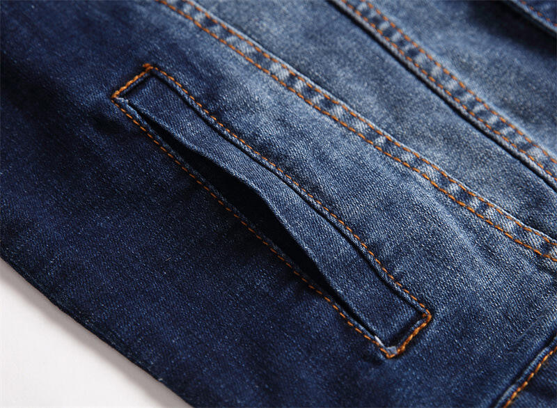2023 Custom High Quality Fashion Fall Casual Vintage Ripped Blue Man Men's Jackets Denim Mens Jean Jacket manufacture