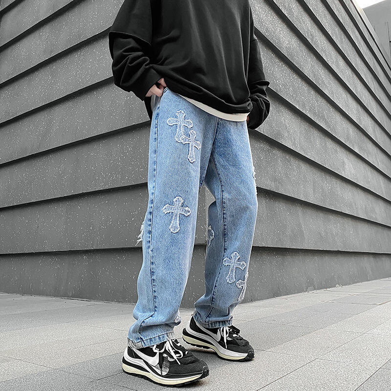 Men Baggy Jeans Streetwear Hip Hop Low Rise manufacture