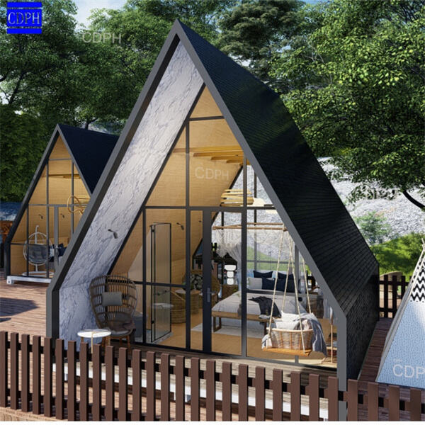 Create a unique and stylish space with a customizable prefab A-frame ki