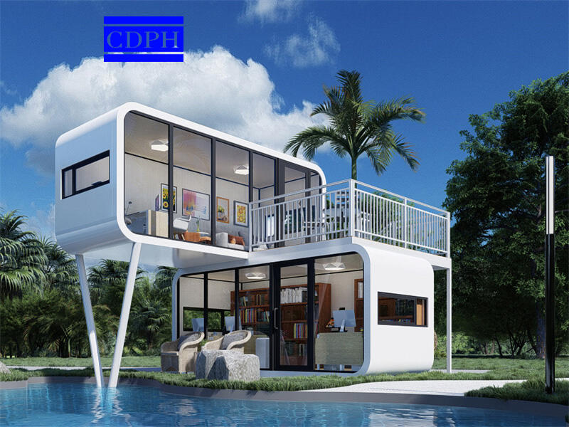 Casa modular interna de dois andares, 20 pés e 40 pés, cabine de maçã, escritório, casa, contêiner, casa