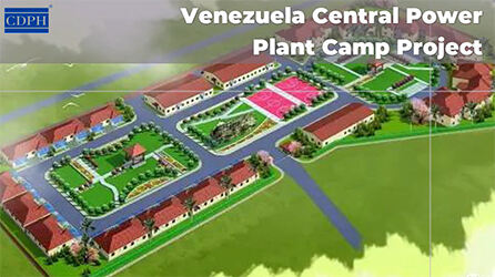 Projeto de acampamento da usina central da Venezuela