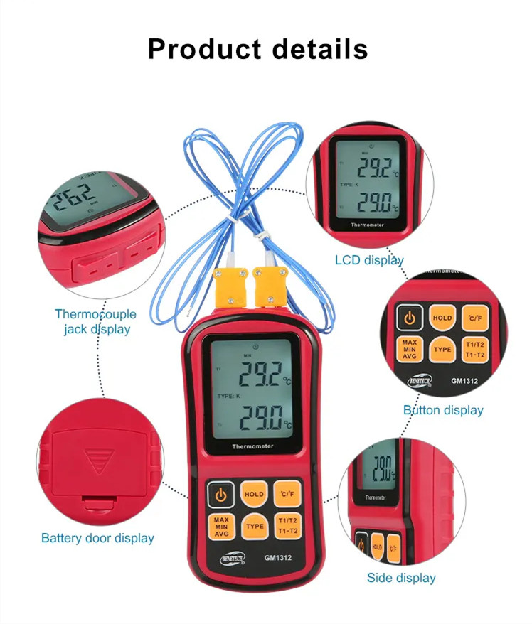 GM1312 digital thermometer thermocouple thermometer supplier