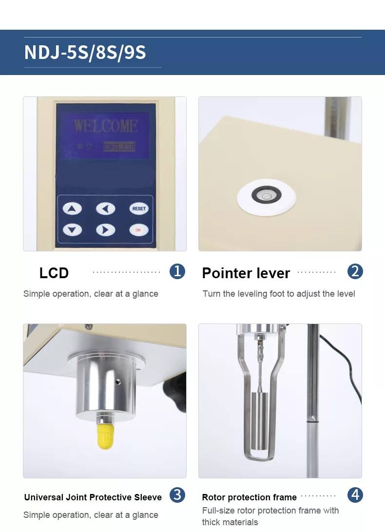 NDJ-8S NDJ-9S NDJ-5S Brookfield Digital Rotational Viscometer rotary viscometer digital price details