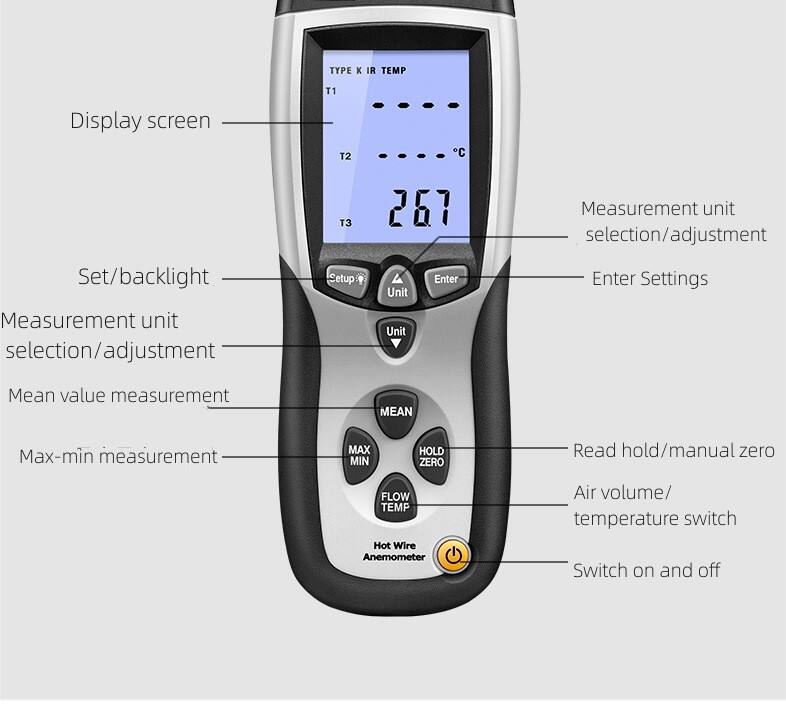 CEM thermal anemometer wind instrument hot wire anemometer DT-8880 supplier