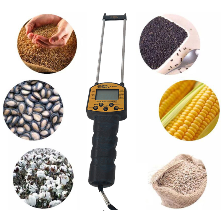 Digital Grain Moisture Meter Hygrometer Use For Corn Wheat Rice Bean Peanut Grain Measurement Moisture Humidity Tester AR991 factory