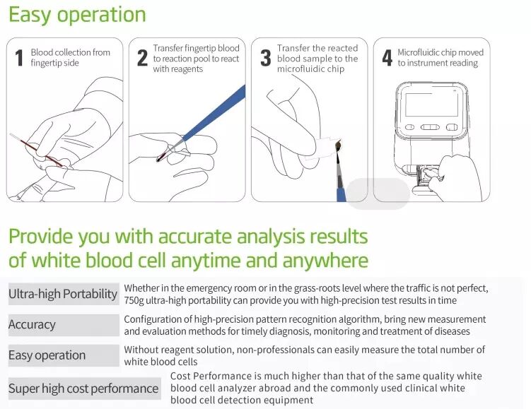 Lab equipment Blood Counter analyzer Red Blood Cell Counter Machine Portable WBC White Blood cell analyzer details