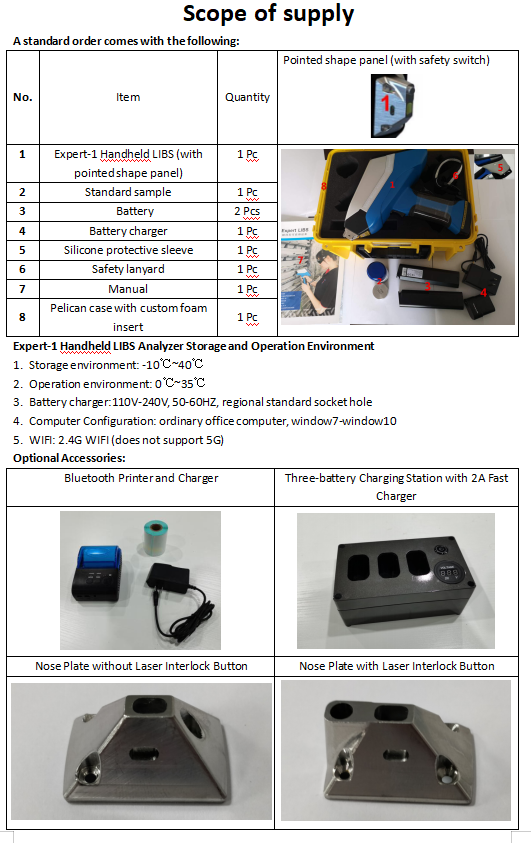 Expert 1 Handheld LIBS Analyzer/The Fastest Laser Metal Analyzer Spectrometer manufacture