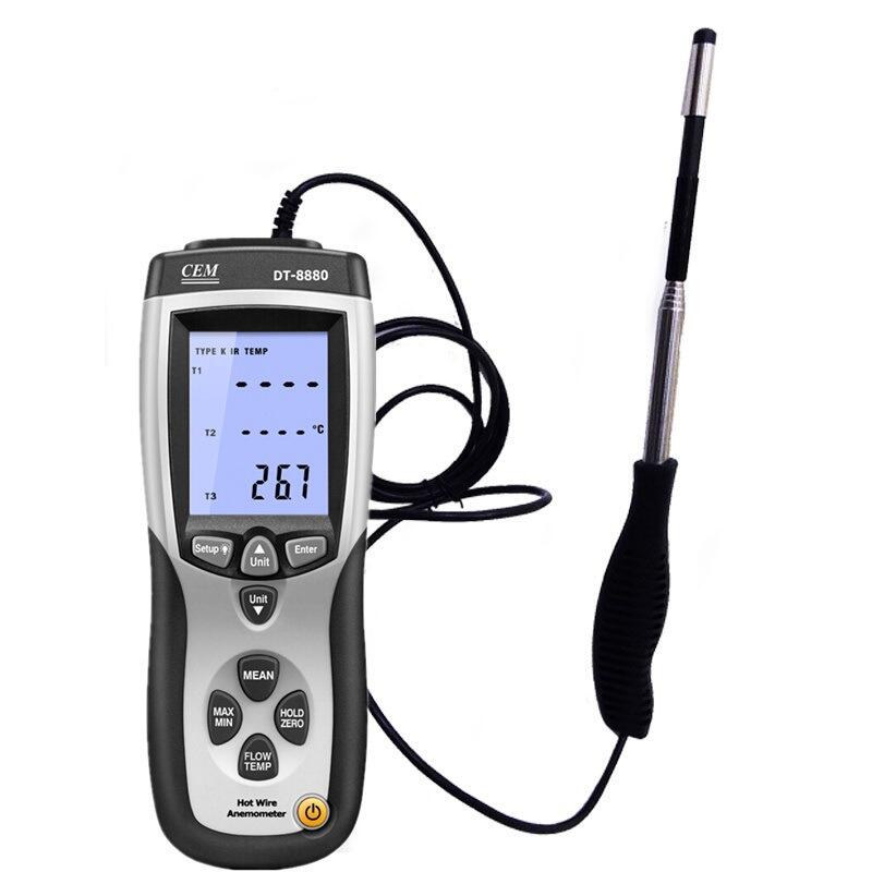 CEM thermal anemometer wind instrument hot wire anemometer DT-8880 manufacture