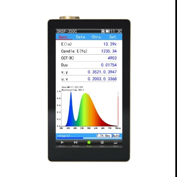 OHSP350C Economical Spectrum Analyser CCT Meter LED Light CRI Lux Spectrometer manufacture