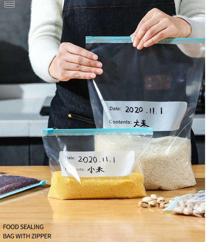 Food Ziplock Klar Custom Print Stand Up Pouch Zip Lock Emballage Gennemsigtig plastpose med lynlåsdetaljer