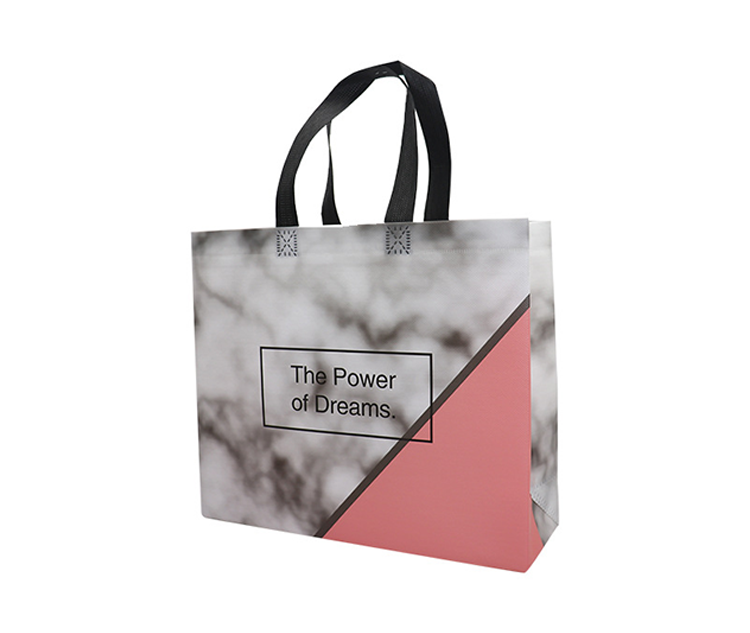 Recyclable Round Corner Eco Friendly Custom Logo Printed Shopping Tote Bag Non-Woven Bag