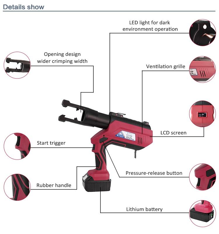 ECT-120H Battery Powered Crimping Tool 12t factory