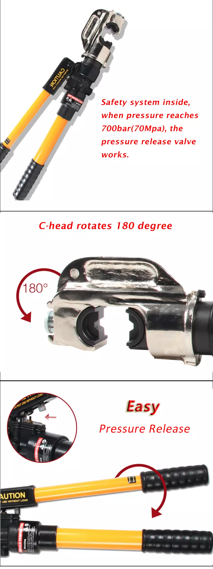 EP-431 Hand-operated Hydraulic Crimping Tool 12t details