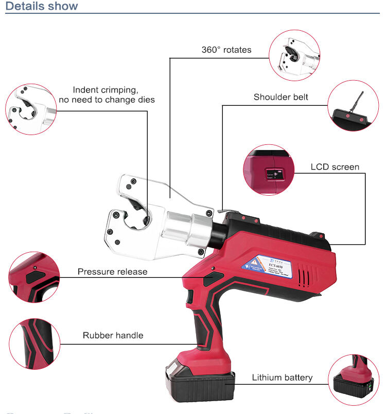 ECT-6030 Dieless Battery Powered Crimping Tool 6t  factory