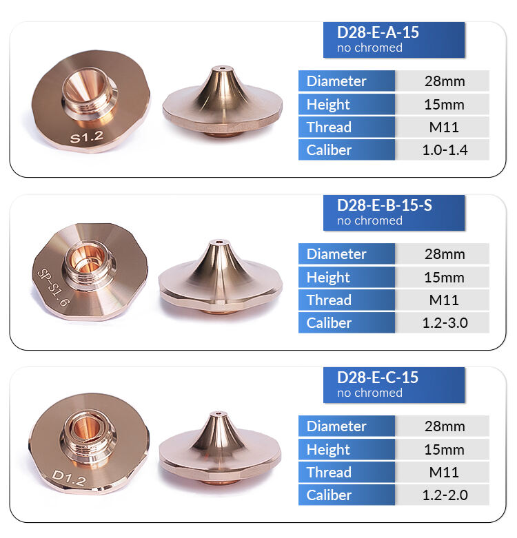 ZP DNE D28 H22 M14/D17 H15 M12 Plasma Cutter Nozzle Laser Cutting Machine Laser Fiber Cutting Nozzle manufacture