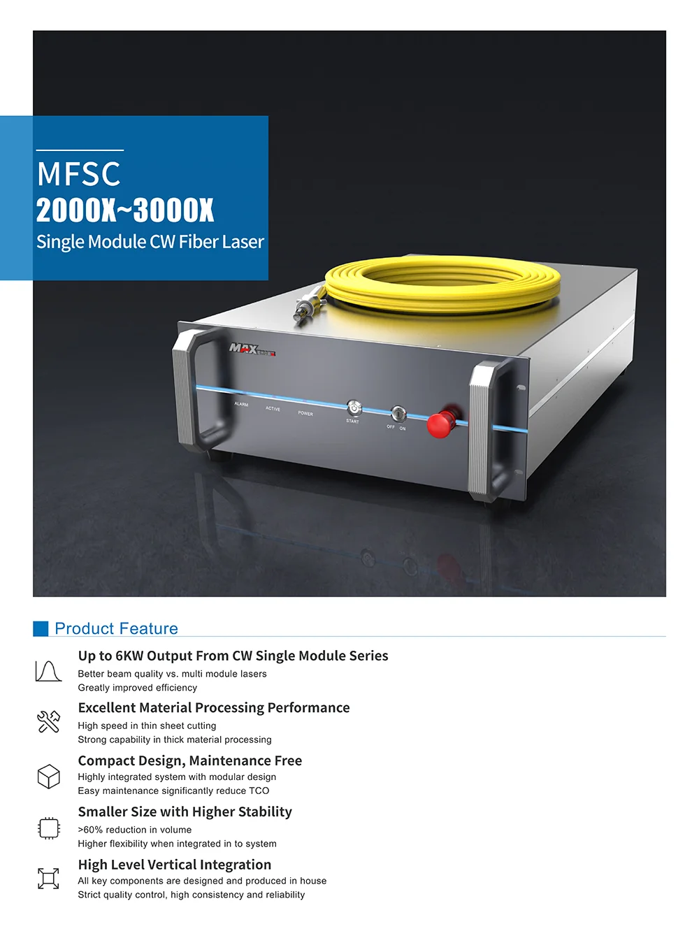 ZP Laser Equipment Parts 1KW-20KW Max Photonics Laser Source For Metal Fiber Laser Cutting Machine factory