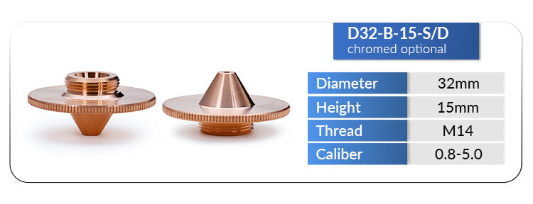 ZP D32-B Hat Nozzle laser nozzle Raytools Precitec WSX fiber laser nozzle for laser cutting machine supplier