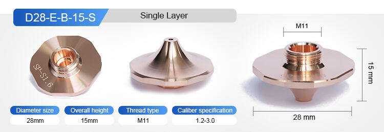 ZP D28 hot selling 28mm S SP cutting laser nozzle precitec nozzle precitec laser nozzle factory