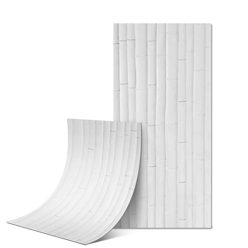 Flexible Ceramic Tile Bamboo Board B Cream White