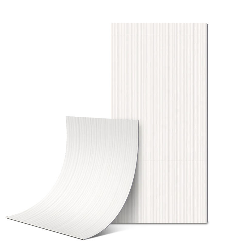 Flexible Ceramic Tile New Line Stone Cream White