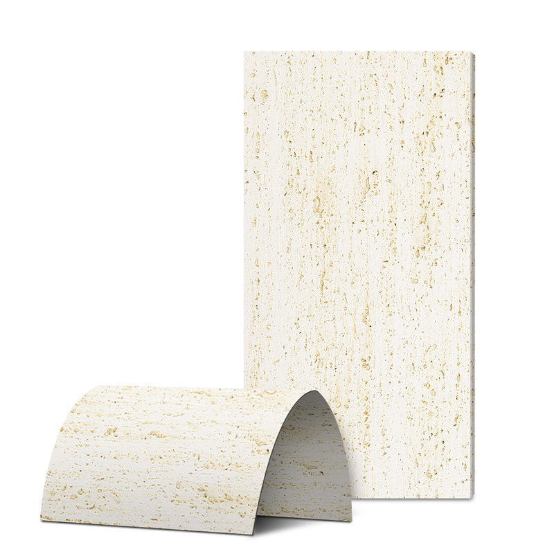 3D Travertine Stone Ethereal White Gold