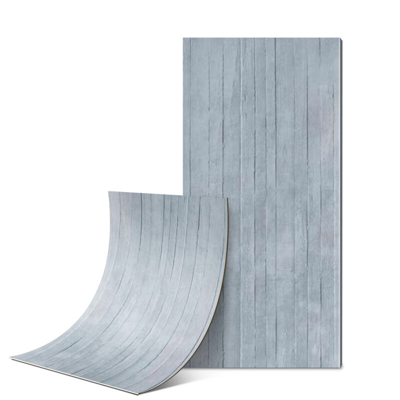 Flexible Ceramic Tile Aggregate Wood Light Grey