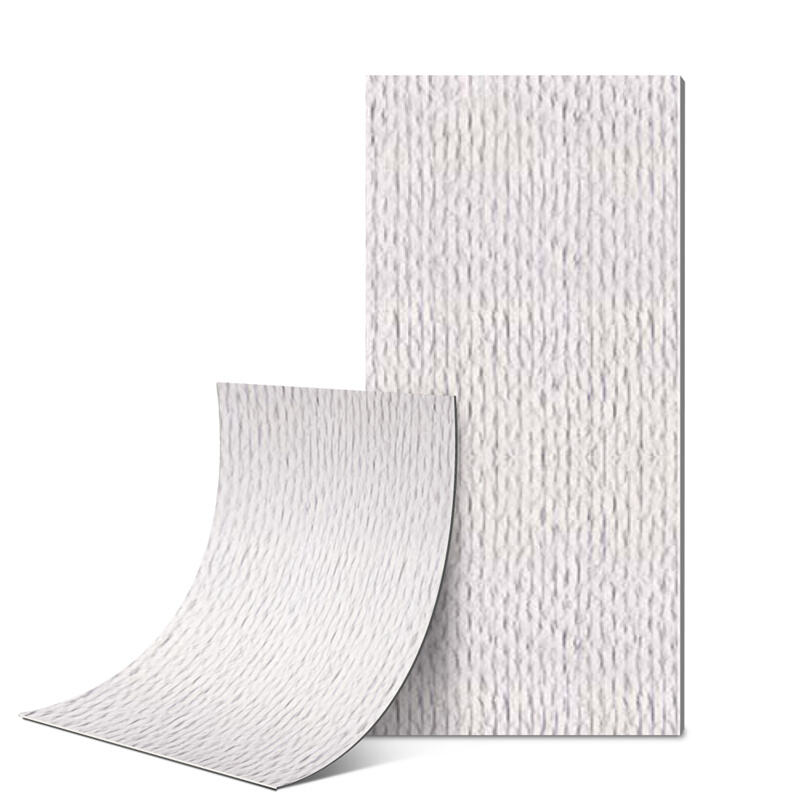 Flexible Ceramic Tile Wide Line Stone Cream White