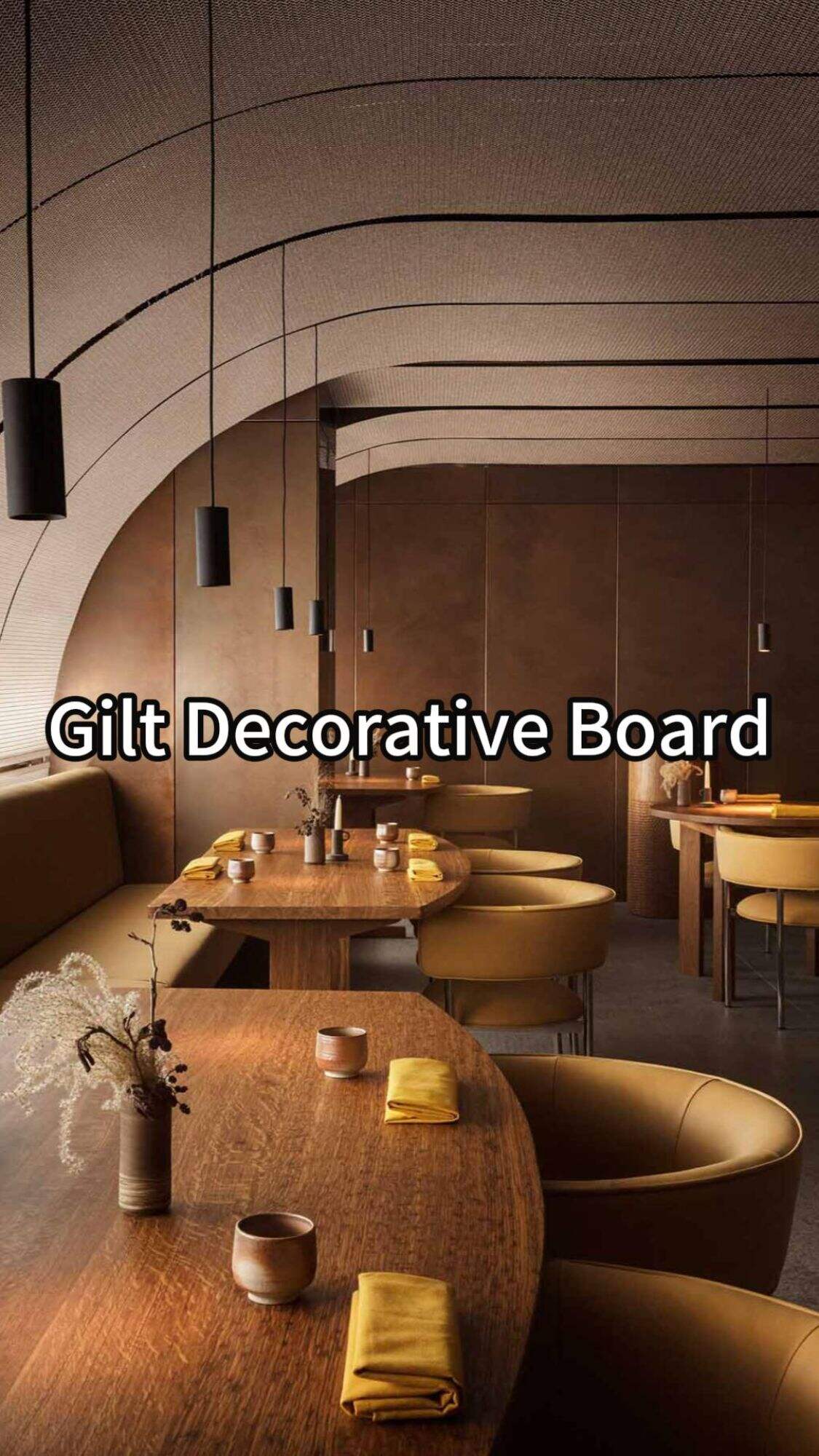 Designer's favorite material | Gilt decorative board idea