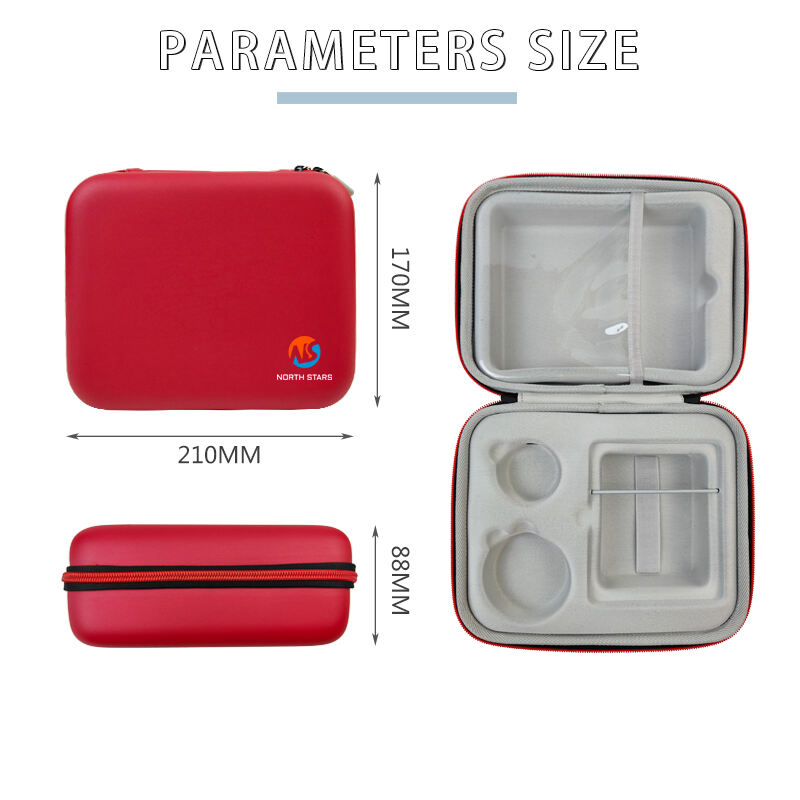 Professional EVA Hard Case Red Mobile Detector Storage Bag Large Capacity Removable Tool Case factory