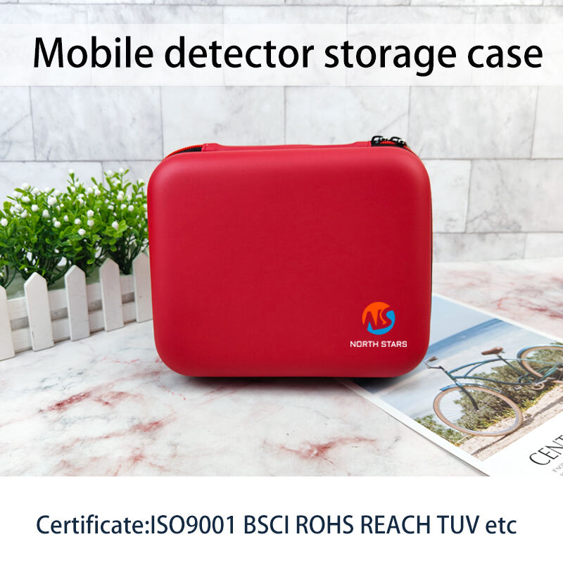 Professional EVA Hard Case Red Mobile Detector Storage Bag Large Capacity Removable Tool Case manufacture