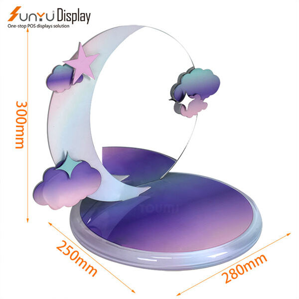Maximize your store's floor space with the compact yet functional circular display stand