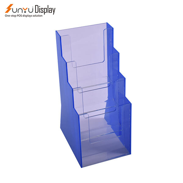 Crystal clear plexi stands showcase your products with elegance