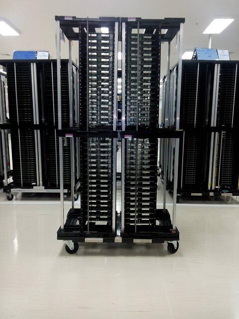 Leenol Pcb Storage Rack โลโก้ที่กำหนดเอง SMT ESD PCB ชั้นวางนิตยสารหมุนเวียนสำหรับโรงงาน Pcb Storage