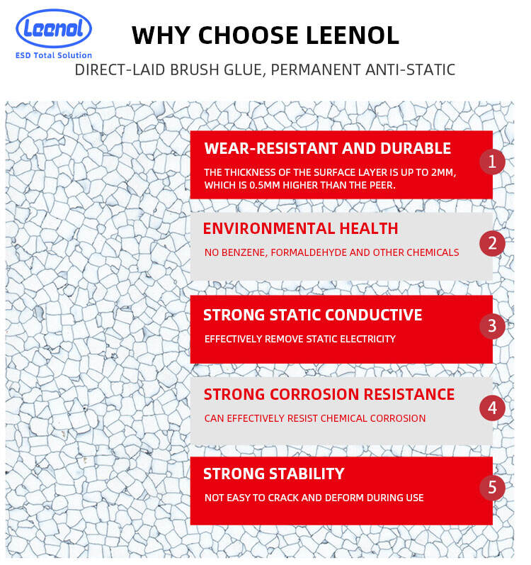 พื้นป้องกันไฟฟ้าสถิต esd พื้นพีวีซีสำหรับการประชุมเชิงปฏิบัติการและผู้จำหน่ายพื้นไวนิลห้องคลีนรูม