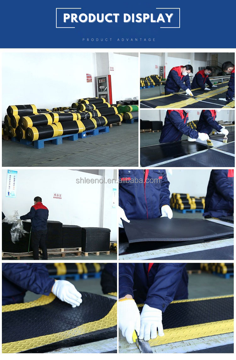 ESD Industrial floor mat Anti-static Anti-fatigue PVC+EPDM+rubber floor Mat manufacture