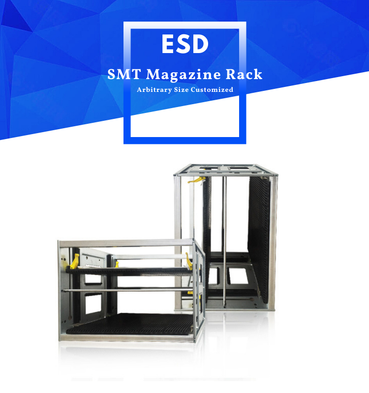 Leenol Custom Logo SMT ESD PCB Magazine Circulation Rack Belt Adjust Antistatic Magazine Rack for PCB Storage details