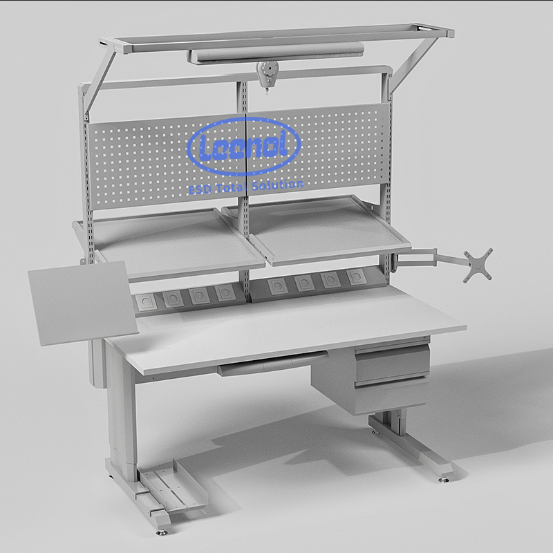 Leenol ESD Workbench for Factory Electronic Cleanroom Work Bench OEM ESD work table Industrial Esd Customised workbench details