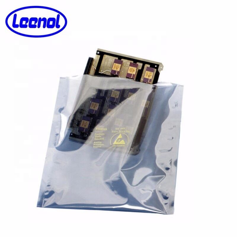 Leenol Customizable Plastic ESD shielding zip lock Bag SMT LED Electronic Components Storage ESD Bag supplier